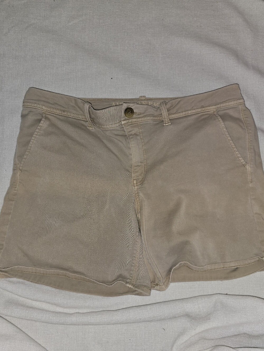 American Eagle Outfitters Sz 14 Beige Stretch Shorts Casual Travel